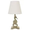 Sea Horse 16 in. Silver Table Lamp with Linen Shade by Decor Therapy -Decor Therapy Shop silver decor therapy table lamps tl15454 64 1000