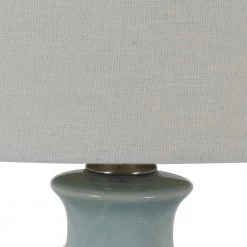 Della 17 in. Soft Blue Ceramic LED Table Lamps with Shade (Set of 2) by Decor Therapy -Decor Therapy Shop soft blue decor therapy table lamps mp1646 4f 1000
