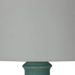 Patterned Ceramic 27.5 in. Green Table Lamp with Linen Shade by Decor Therapy -Decor Therapy Shop soft green glaze decor therapy table lamps tl14117 44 1000