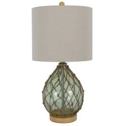 Rayna 23 in. Spa Blue Indoor Table Lamp with Rope Accents by Decor Therapy -Decor Therapy Shop spa blue decor therapy desk lamps tl22300 c3 1000