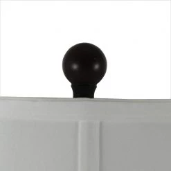 Walter 62 in. Walnut Floor Lamp with Fabric Shade by Decor Therapy -Decor Therapy Shop walnut finish decor therapy floor lamps pl1644 1f 1000