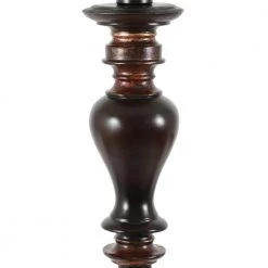 Walter 62 in. Walnut Floor Lamp with Fabric Shade by Decor Therapy -Decor Therapy Shop walnut finish decor therapy floor lamps pl1644 44 1000