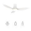 Daisy 36 in. Dimmable LED Indoor/Outdoor White Smart Ceiling Fan with Light and Remote, Works with Alexa/Google Home by CARRO -Decor Therapy Shop white carro ceiling fans with lights hs363v2 l12 w1 1 fm 64 1000