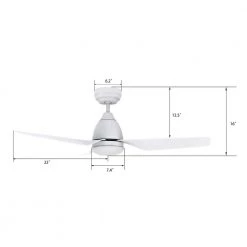 Triton 44 in. Dimmable LED Indoor/Outdoor White Smart Ceiling Fan with Light and Remote, Works with Alexa/Google Home by CARRO 16 Triton 44 in. Dimmable LED Indoor/Outdoor White Smart Ceiling Fan with Light and Remote, Works with Alexa/Google Home by CARRO -Decor Therapy Shop white carro ceiling fans with lights hs443n2 l12 w1 1 40 1000