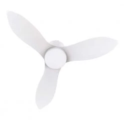 Daisy 45 in. Integrated LED Indoor/Outdoor White Smart Ceiling Fan with Light and Remote, Works with Alexa/Google Home by CARRO -Decor Therapy Shop white carro ceiling fans with lights hs453v l12 w1 1 fma 1f 1000