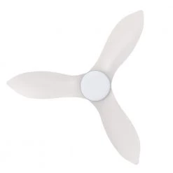 Daisy 45 in. Dimmable LED Indoor/Outdoor White Smart Ceiling Fan with Light and Remote, Works with Alexa/Google Home by CARRO -Decor Therapy Shop white carro ceiling fans with lights hs453v1 l12 w1 1 fm 1f 1000