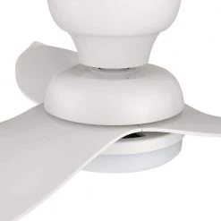 Daisy 45 in. Dimmable LED Indoor/Outdoor White Smart Ceiling Fan with Light and Remote, Works with Alexa/Google Home by CARRO -Decor Therapy Shop white carro ceiling fans with lights hs453v1 l12 w1 1 fm 4f 1000