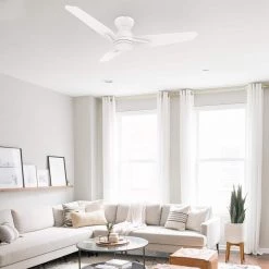 Tilbury 48 in. Integrated LED Indoor/Outdoor White Smart Ceiling Fan with Light and Remote, Works with Alexa/Google Home by CARRO 23 Tilbury 48 in. Integrated LED Indoor/Outdoor White Smart Ceiling Fan with Light and Remote, Works with Alexa/Google Home by CARRO -Decor Therapy Shop white carro ceiling fans with lights hs483j3 l11 w1 1 fm 31 1000