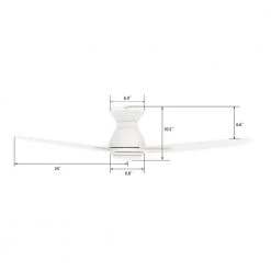 Tilbury 48 in. Integrated LED Indoor/Outdoor White Smart Ceiling Fan with Light and Remote, Works with Alexa/Google Home by CARRO 15 Tilbury 48 in. Integrated LED Indoor/Outdoor White Smart Ceiling Fan with Light and Remote, Works with Alexa/Google Home by CARRO -Decor Therapy Shop white carro ceiling fans with lights hs483j3 l11 w1 1 fm 40 1000