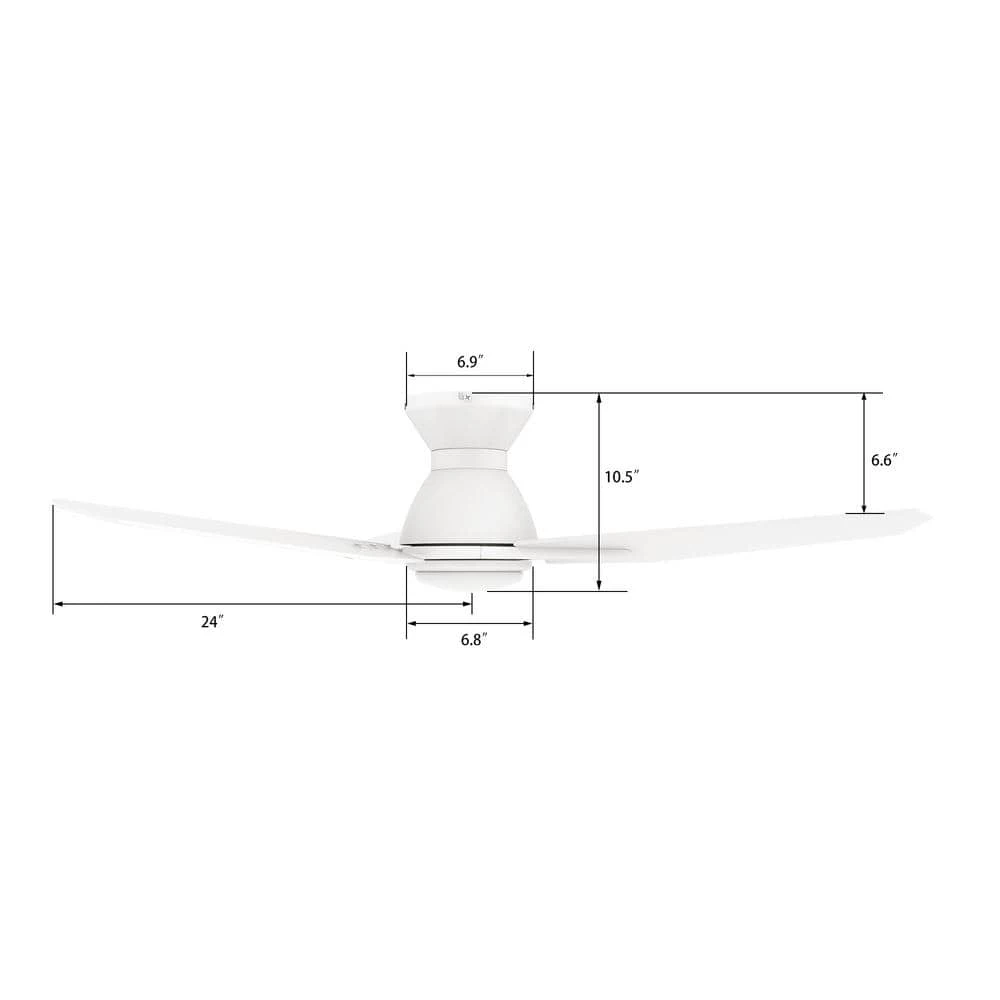 Tilbury 48 in. Integrated LED Indoor/Outdoor White Smart Ceiling Fan with Light and Remote, Works with Alexa/Google Home by CARRO 5 Tilbury 48 in. Integrated LED Indoor/Outdoor White Smart Ceiling Fan with Light and Remote, Works with Alexa/Google Home by CARRO - Image 3
