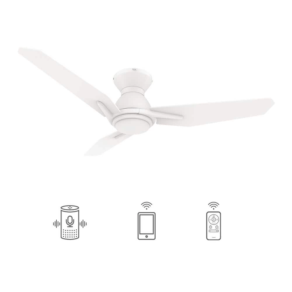 Tilbury 48 in. Integrated LED Indoor/Outdoor White Smart Ceiling Fan with Light and Remote, Works with Alexa/Google Home by CARRO 3 Tilbury 48 in. Integrated LED Indoor/Outdoor White Smart Ceiling Fan with Light and Remote, Works with Alexa/Google Home by CARRO