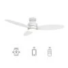 Trendsetter 48 in. Dimmable LED Indoor/Outdoor White Smart Ceiling Fan with Light and Remote, Works w/Alexa/Google Home by CARRO -Decor Therapy Shop white carro ceiling fans with lights hs483q l12 w1 1 64 1000