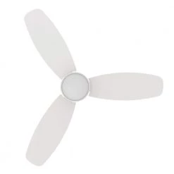 Biscay 48 in. Integrated LED Indoor/Outdoor White Smart Ceiling Fan with Light and Remote, Works with Alexa/Google Home by CARRO -Decor Therapy Shop white carro ceiling fans with lights hs483q5 l12 w1 1 fma 1f 1000