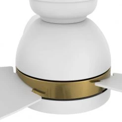 Biscay 48 in. Integrated LED Indoor/Outdoor White Smart Ceiling Fan with Light and Remote, Works with Alexa/Google Home by CARRO -Decor Therapy Shop white carro ceiling fans with lights hs483q5 l12 w1 1 fma 4f 1000