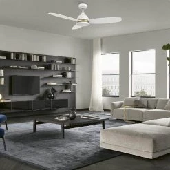 Biscay 48 in. Dimmable LED Indoor/Outdoor White Smart Ceiling Fan with Light and Remote, Works with Alexa/Google Home by CARRO 25 Biscay 48 in. Dimmable LED Indoor/Outdoor White Smart Ceiling Fan with Light and Remote, Works with Alexa/Google Home by CARRO -Decor Therapy Shop white carro ceiling fans with lights hs483q5 l12 w1 1a 31 1000