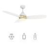 Bretton 48 in. Integrated LED Indoor/Outdoor White Smart Ceiling Fan with Light and Remote, Works with Alexa/Google Home by CARRO 2 Bretton 48 in. Integrated LED Indoor/Outdoor White Smart Ceiling Fan with Light and Remote, Works with Alexa/Google Home by CARRO -Decor Therapy Shop white carro ceiling fans with lights hs483q6 l12 w1 1a 64 1000