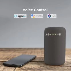 Bretton 48 in. Integrated LED Indoor/Outdoor White Smart Ceiling Fan with Light and Remote, Works with Alexa/Google Home by CARRO -Decor Therapy Shop white carro ceiling fans with lights hs483q6 l12 w1 1a 76 1000