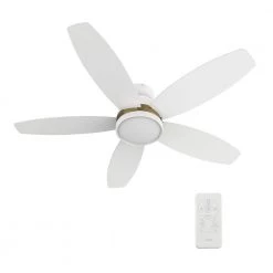 Levi 48 in. Dimmable LED Indoor/Outdoor White Smart Ceiling Fan with Light and Remote, Works with Alexa/Google Home by CARRO 22 Levi 48 in. Dimmable LED Indoor/Outdoor White Smart Ceiling Fan with Light and Remote, Works with Alexa/Google Home by CARRO -Decor Therapy Shop white carro ceiling fans with lights hs485q5 l12 w1 1 fma 44 1000