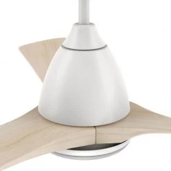Antrim 52 in. Dimmable LED Indoor/Outdoor White Smart Ceiling Fan with Light and Remote, Works with Alexa/Google Home by CARRO -Decor Therapy Shop white carro ceiling fans with lights hs523a2 l12 wm1 1 4f 1000