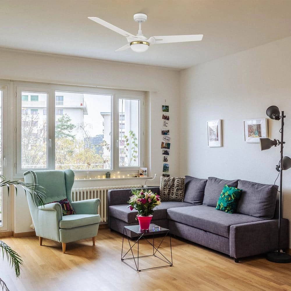 Clifden 52 in. Dimmable LED Indoor/Outdoor White Smart Ceiling Fan with Light and Remote, Works with Alexa/Google Home by CARRO 4 Clifden 52 in. Dimmable LED Indoor/Outdoor White Smart Ceiling Fan with Light and Remote, Works with Alexa/Google Home by CARRO - Image 2