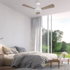 Veter 52 in. Dimmable LED Indoor/Outdoor White Smart Ceiling Fan with Light and Remote, Works with Alexa/Google Home by CARRO 21 Veter 52 in. Dimmable LED Indoor/Outdoor White Smart Ceiling Fan with Light and Remote, Works with Alexa/Google Home by CARRO -Decor Therapy Shop white carro ceiling fans with lights hs523b3 l22 w6 1 31 1000