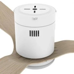 Striver 52 in. Dimmable LED Indoor/Outdoor White Smart Ceiling Fan, Light and Remote, Works with Alexa/Google Home/Siri by CARRO -Decor Therapy Shop white carro ceiling fans with lights hs523p l22 wr 1 fm 1f 1000