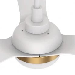 Striver 52 in. Integrated LED Indoor/Outdoor White Smart Ceiling Fan with Light and Remote, Works with Alexa/Google Home by CARRO -Decor Therapy Shop white carro ceiling fans with lights hs523p2 l22 w1 1 44 1000