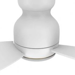 Trendsetter 52 in. Dimmable LED Indoor/Outdoor White Smart Ceiling Fan with Light and Remote, Works w/Alexa/Google Home by CARRO -Decor Therapy Shop white carro ceiling fans with lights hs523q l12 w1 1 4f 1000