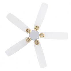 Havre 52 in. Integrated LED Indoor/Outdoor White Smart Ceiling Fan with Light and Remote, Works with Alexa/Google Home by CARRO -Decor Therapy Shop white carro ceiling fans with lights hs525b4 l12 w1 1g 1f 1000
