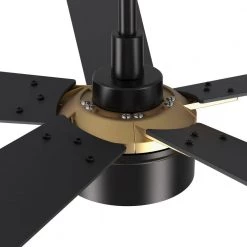 Granby 52 in. Integrated LED Indoor/Outdoor Black Smart Ceiling Fan with Light and Remote, Works with Alexa/Google Home by CARRO -Decor Therapy Shop white carro ceiling fans with lights hs525b5 l11 b2 1g 4f 1000