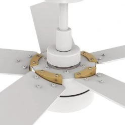Granby 52 in. Integrated LED Indoor/Outdoor White Smart Ceiling Fan with Light and Remote, Works with Alexa/Google Home by CARRO -Decor Therapy Shop white carro ceiling fans with lights hs525e2 l11 w1 1g 4f 1000