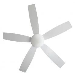 Fannin 52 in. Dimmable LED Indoor/Outdoor White Smart Ceiling Fan with Light and Remote, Works with Alexa/Google Home by CARRO -Decor Therapy Shop white carro ceiling fans with lights hs525q2 l12 w1 1 1f 1000