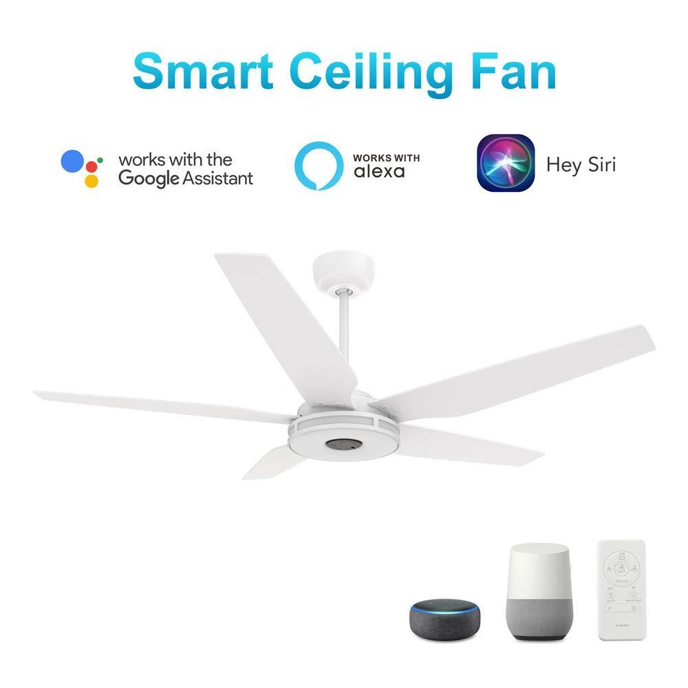 Starfish 52 in. Dimmable LED Indoor/Outdoor White Smart Ceiling Fan with Light and Remote, Works with Alexa/Google Home by CARRO 6 Starfish 52 in. Dimmable LED Indoor/Outdoor White Smart Ceiling Fan with Light and Remote, Works with Alexa/Google Home by CARRO - Image 4