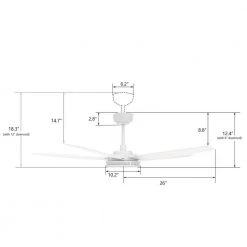 Starfish 52 in. Dimmable LED Indoor/Outdoor White Smart Ceiling Fan with Light and Remote, Works with Alexa/Google Home by CARRO 16 Starfish 52 in. Dimmable LED Indoor/Outdoor White Smart Ceiling Fan with Light and Remote, Works with Alexa/Google Home by CARRO -Decor Therapy Shop white carro ceiling fans with lights hs525s l13 w1 1 fa 1000