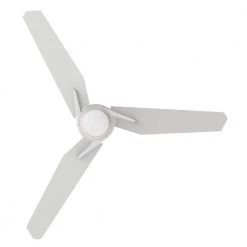 Tilbury 56 in. Dimmable LED Indoor/Outdoor White Smart Ceiling Fan with Light and Remote, Works with Alexa/Google Home by CARRO -Decor Therapy Shop white carro ceiling fans with lights hs563j3 l11 w1 1 1f 1000