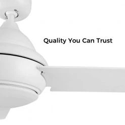 Konfor 52 in. Integrated LED Indoor White DC Motor Ceiling Fan with Light Kit and Remote Control Included by CARRO -Decor Therapy Shop white carro ceiling fans with lights hwga 523q l12 w1 1 1f 1000