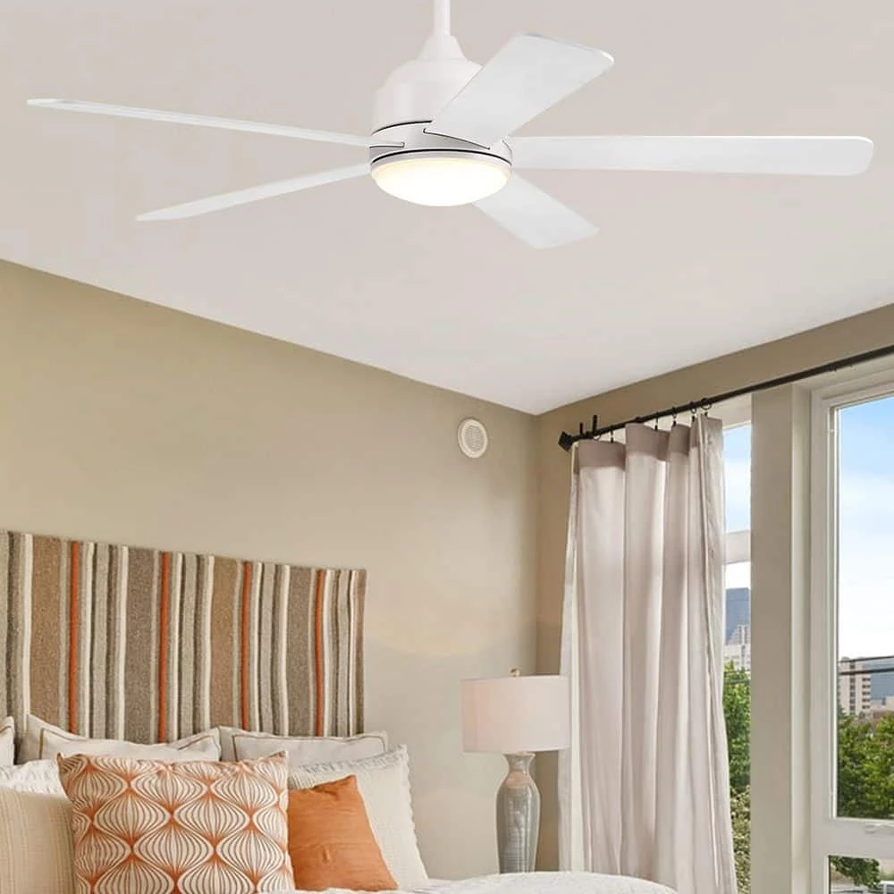 Soran 52 in. Integrated LED Indoor White Smart Ceiling Fan with Light Kit and Wall Control, Works with Alexa/Google Home by CARRO 4 Soran 52 in. Integrated LED Indoor White Smart Ceiling Fan with Light Kit and Wall Control, Works with Alexa/Google Home by CARRO - Image 2