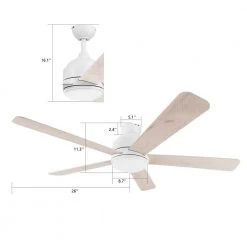 Soran 52 in. Integrated LED Indoor White Smart Ceiling Fan with Light Kit and Wall Control, Works with Alexa/Google Home by CARRO 15 Soran 52 in. Integrated LED Indoor White Smart Ceiling Fan with Light Kit and Wall Control, Works with Alexa/Google Home by CARRO -Decor Therapy Shop white carro ceiling fans with lights hwgs 525a2 l11 wt 1 66 1000