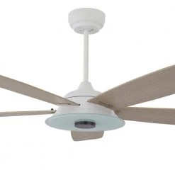 Hardley 52 in. Dimmable LED Indoor/Outdoor White Smart Ceiling Fan with Light and Remote, Works with Alexa/Google Home by CARRO 12 Hardley 52 in. Dimmable LED Indoor/Outdoor White Smart Ceiling Fan with Light and Remote, Works with Alexa/Google Home by CARRO -Decor Therapy Shop white carro ceiling fans with lights ns525h l13 w6 4f 1000