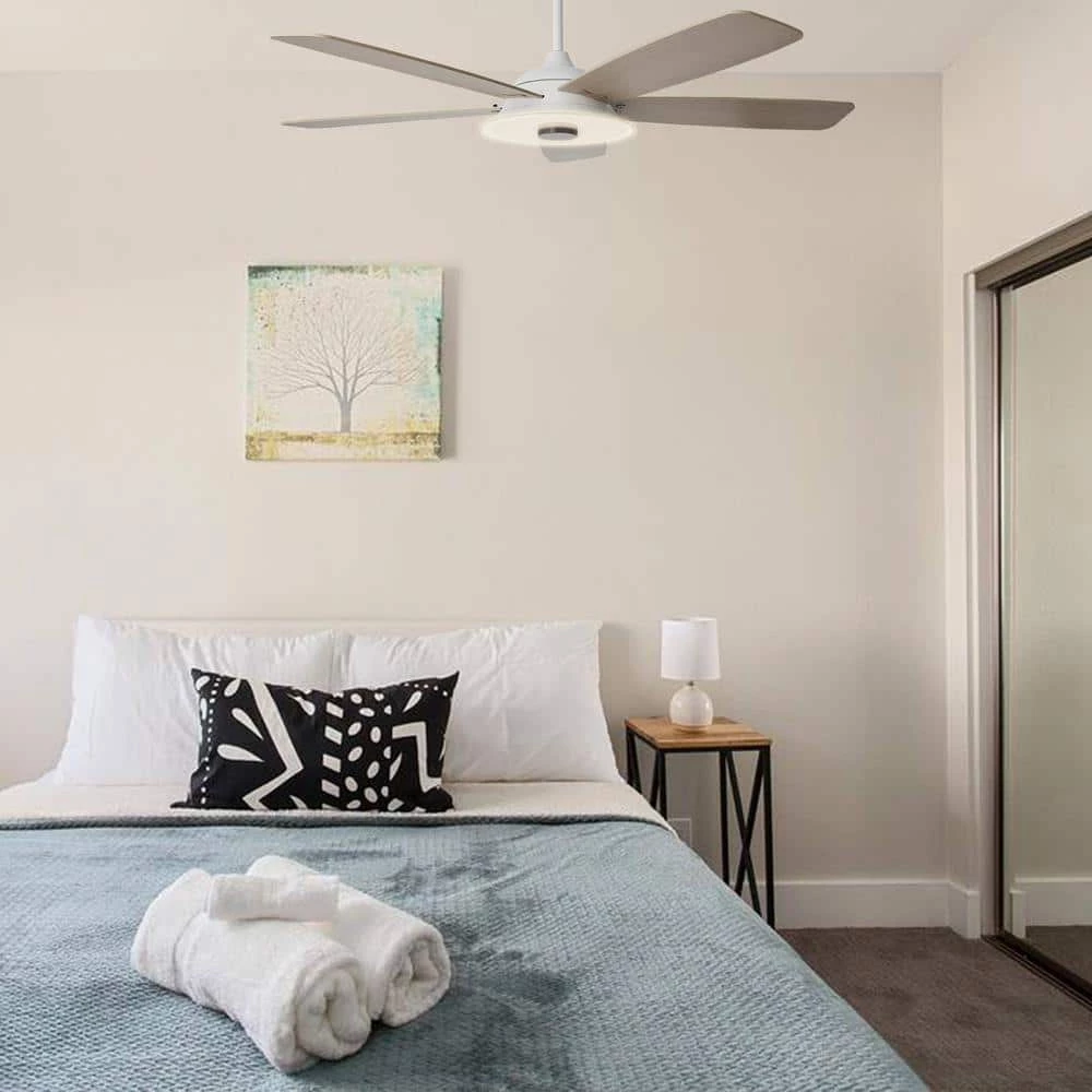 Hardley 52 in. Dimmable LED Indoor/Outdoor White Smart Ceiling Fan with Light and Remote, Works with Alexa/Google Home by CARRO 4 Hardley 52 in. Dimmable LED Indoor/Outdoor White Smart Ceiling Fan with Light and Remote, Works with Alexa/Google Home by CARRO - Image 2