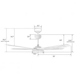Starfish 52 in. Dimmable LED Indoor/Outdoor White Smart Ceiling Fan with Light and Remote, Works with Alexa/Google Home by CARRO 14 Starfish 52 in. Dimmable LED Indoor/Outdoor White Smart Ceiling Fan with Light and Remote, Works with Alexa/Google Home by CARRO -Decor Therapy Shop white carro ceiling fans with lights ns525s l13 w7 44 1000
