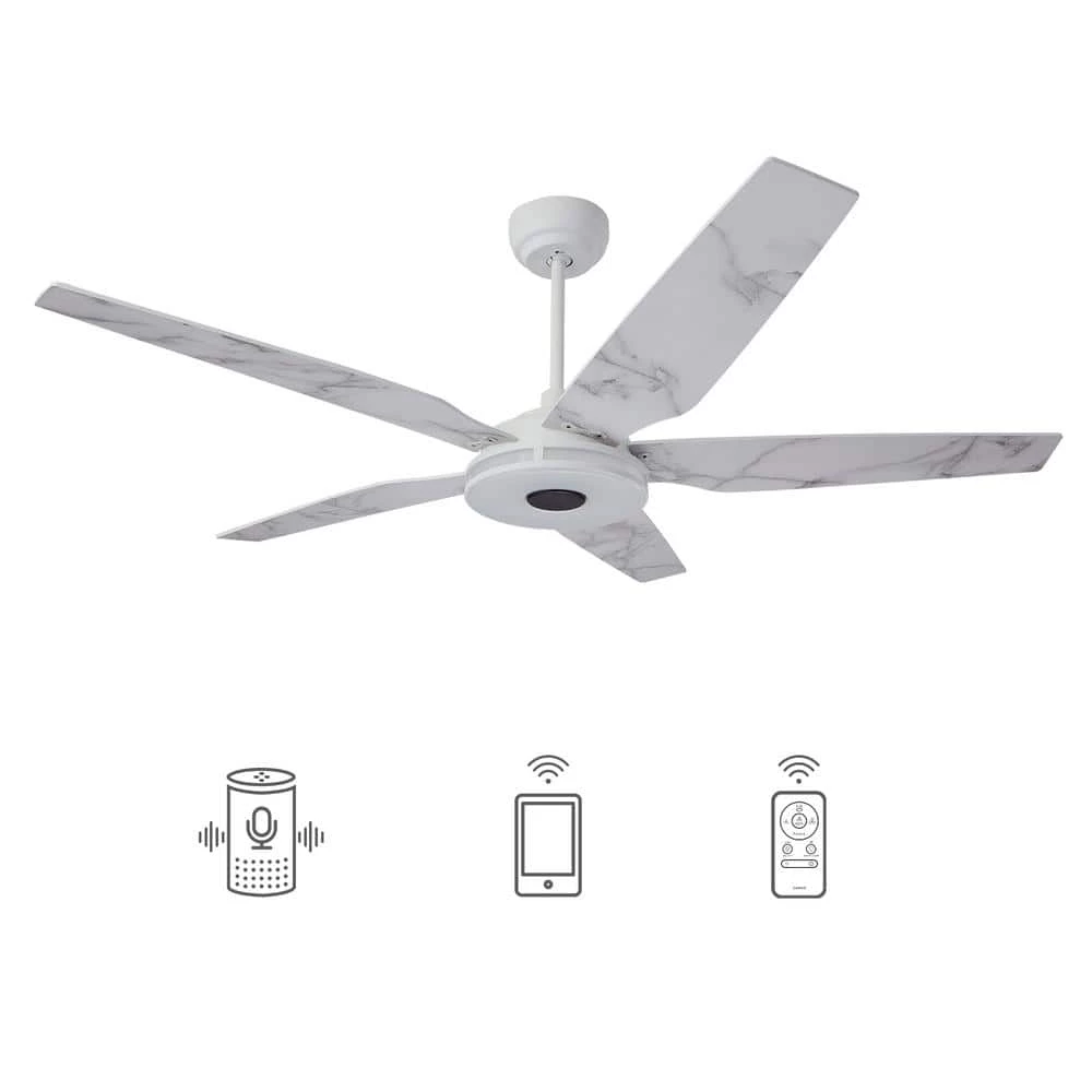 Starfish 52 in. Dimmable LED Indoor/Outdoor White Smart Ceiling Fan with Light and Remote, Works with Alexa/Google Home by CARRO 3 Starfish 52 in. Dimmable LED Indoor/Outdoor White Smart Ceiling Fan with Light and Remote, Works with Alexa/Google Home by CARRO