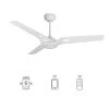 Alden 56 in. Dimmable LED Indoor/Outdoor White Smart Ceiling Fan with Light and Remote, Works with Alexa/Google Home by CARRO 2 Alden 56 in. Dimmable LED Indoor/Outdoor White Smart Ceiling Fan with Light and Remote, Works with Alexa/Google Home by CARRO -Decor Therapy Shop white carro ceiling fans with lights ns563a l12 w1 64 1000