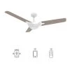 Alden 56 in. Dimmable LED Indoor/Outdoor White Smart Ceiling Fan with Light and Remote, Works with Alexa/Google Home by CARRO