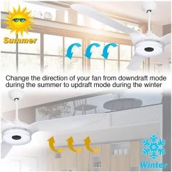 Finley 56 in. Dimmable LED Indoor/Outdoor White Smart Ceiling Fan, Light and Remote, Works with Alexa/Google Home/Siri by CARRO 24 Finley 56 in. Dimmable LED Indoor/Outdoor White Smart Ceiling Fan, Light and Remote, Works with Alexa/Google Home/Siri by CARRO -Decor Therapy Shop white carro ceiling fans with lights ns563f l13 w1 76 1000