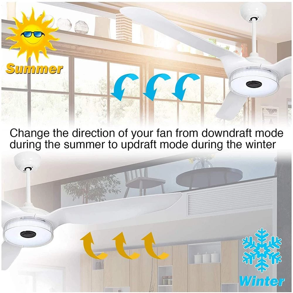 Finley 56 in. Dimmable LED Indoor/Outdoor White Smart Ceiling Fan, Light and Remote, Works with Alexa/Google Home/Siri by CARRO 13 Finley 56 in. Dimmable LED Indoor/Outdoor White Smart Ceiling Fan, Light and Remote, Works with Alexa/Google Home/Siri by CARRO - Image 11