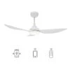 Daisy 45 in. LED Indoor/Outdoor White Smart Ceiling Fan, Dimmable Light and Remote, Works with Alexa/Google Home/Siri by CARRO 1 Daisy 45 in. LED Indoor/Outdoor White Smart Ceiling Fan, Dimmable Light and Remote, Works with Alexa/Google Home/Siri by CARRO -Decor Therapy Shop white carro ceiling fans with lights s453v l12 w1 1 64 1000