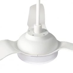 Icebreaker 52 in. Indoor/Outdoor White Smart Ceiling Fan, Dimmable LED Light and Remote, Works w/ Alexa/Google Home/Siri by CARRO -Decor Therapy Shop white carro ceiling fans with lights s523f l12 w1 1 1f 1000