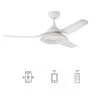 Daisy 52 in. LED Indoor/Outdoor White Smart Ceiling Fan, Dimmable Light and Remote, Works with Alexa/Google Home/Siri by CARRO 2 Daisy 52 in. LED Indoor/Outdoor White Smart Ceiling Fan, Dimmable Light and Remote, Works with Alexa/Google Home/Siri by CARRO -Decor Therapy Shop white carro ceiling fans with lights s523v l12 w1 1 64 1000