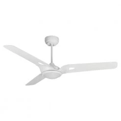 Innovator 56 in. Indoor/Outdoor White Smart Ceiling Fan, Dimmable LED Light and Remote, Works w/ Alexa/Google Home/Siri by CARRO